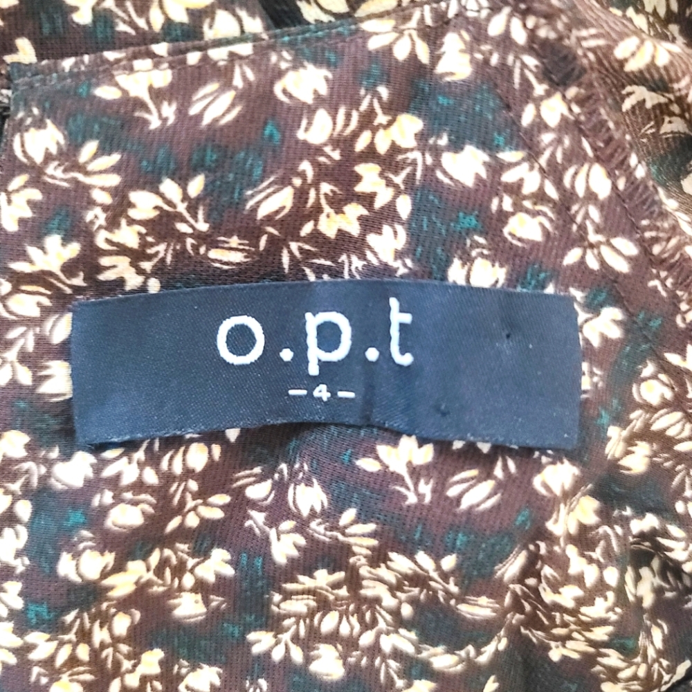 Anthropologie x OPT Lenon Floral Midi Dress In Brown Size 4 - Picture 8 of 11